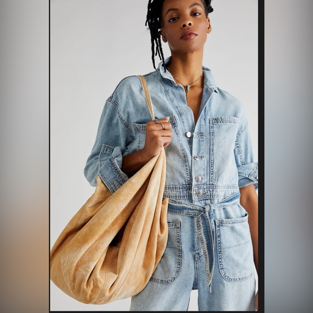 Tan Suede Tote Bag - Picture 2 of 13